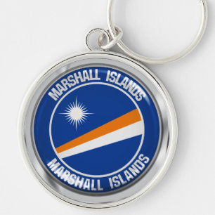 Marshall Islands Round Emblem Schlüsselanhänger