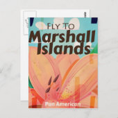 Marshall Islands Vintage Reiseplakat Postkarte (Vorne/Hinten)