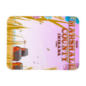 Marshall Landkreis '1836' Indiana Reiseplakat. Magnet (Horizontal)