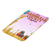 Marshall Landkreis '1836' Indiana Reiseplakat. Magnet (Linke Seite)