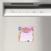 Marshall Landkreis '1836' Indiana Reiseplakat. Magnet (In Situ (Geschirrspüler))