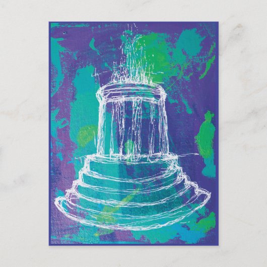 Marshall Michigan Fountain                         Postkarte (Vorderseite)