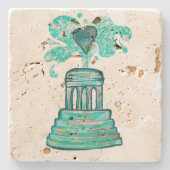 Marshall Michigan Fountain Steinuntersetzer (Vorderseite)