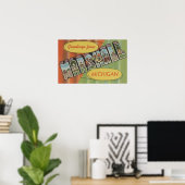 Marshall, Michigan - Große Buchstabenszenen Poster (Heimbüro)