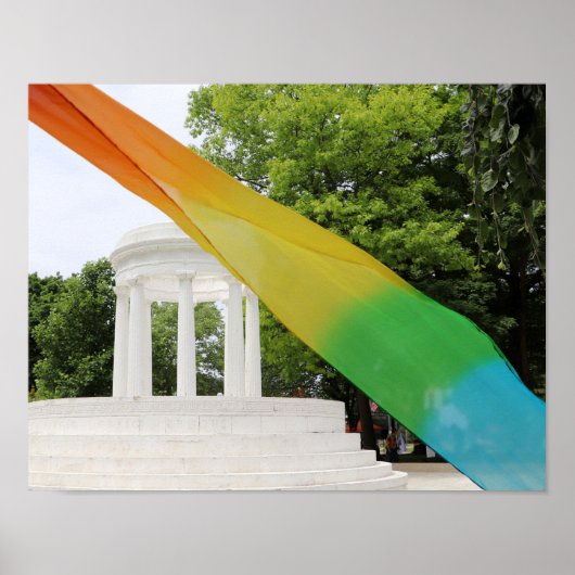Marshall Michigan Pride Rainbow  Poster (Vorne)