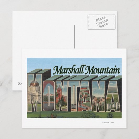Marshall Mountain, Montana Postkarte (Vorne/Hinten)