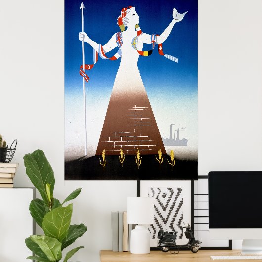 Marshall-Plan-Plakat Poster (Heimbüro)