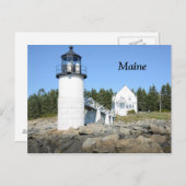 Marshall Point Leuchtturm in Maine Postkarte (Vorne/Hinten)