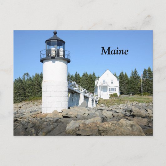 Marshall Point Leuchtturm in Maine Postkarte (Vorderseite)