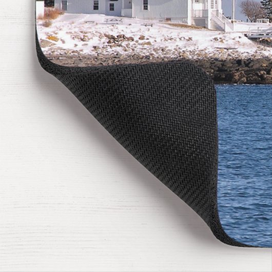 Marshall Point Light, Port Clyde Maine Mousepad (Ecke)
