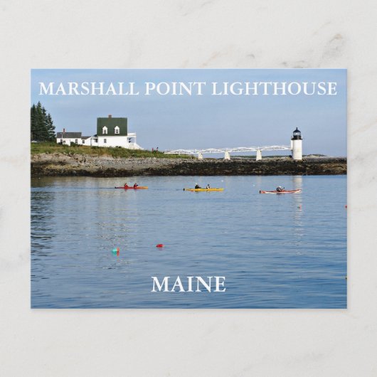 Marshall Point Light, Port Clyde Maine Postkarte (Vorderseite)