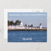 Marshall Point Light, Port Clyde Maine Postkarte (Vorne/Hinten)
