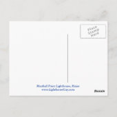 Marshall Point Light, Port Clyde Maine Postkarte (Rückseite)