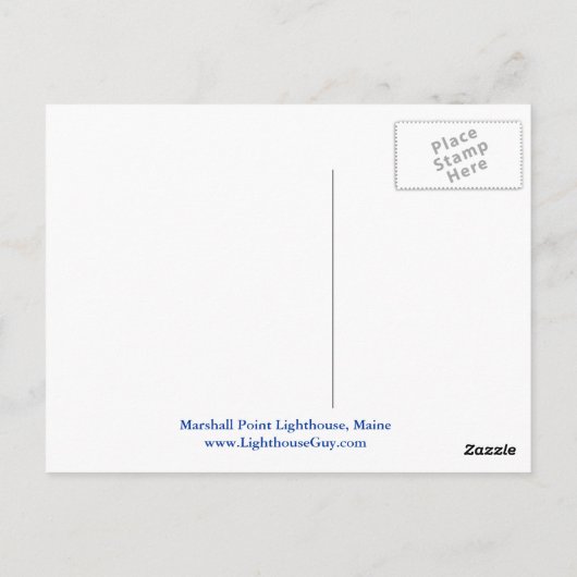 Marshall Point Light, Port Clyde Maine Postkarte (Rückseite)