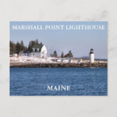 Marshall Point Light, Port Clyde Maine Postkarte (Vorderseite)
