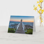 Marshall Point Lighthouse bei Sunset Karte (Gelbe Blume)