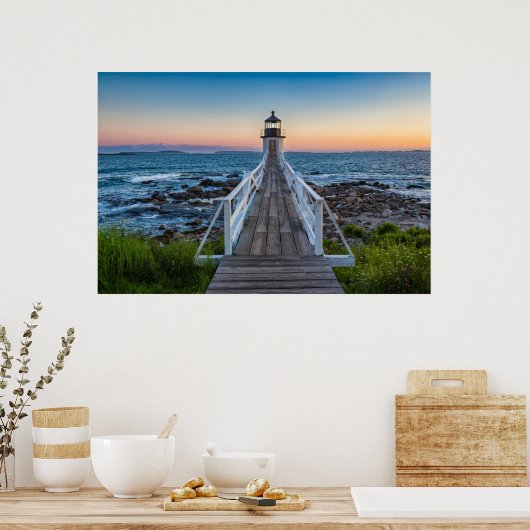 Marshall Point Lighthouse bei Sunset Poster (Küche)