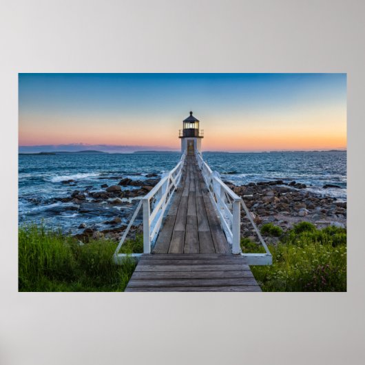 Marshall Point Lighthouse bei Sunset Poster (Vorne)