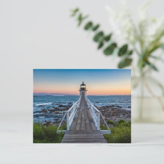 Marshall Point Lighthouse bei Sunset Postkarte (Stehend Vorderseite)
