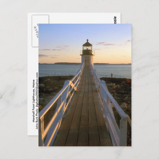Marshall Point Lighthouse Maine Postkarte (Vorne/Hinten)