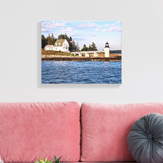 Marshall Point Lighthouse Maine Wrapped Canvas Leinwanddruck (Insitu (Wohnzimmer))