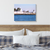 Marshall Point Lighthouse Maine Wrapped Canvas Leinwanddruck (Insitu (Schlafzimmer))