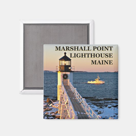 Marshall Point Lighthouse, Port Clyde Maine Magnet (Vorderseite/Rückseite)