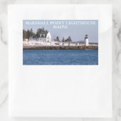 Marshall Point Lighthouse, Port Clyde Maine Rechteckiger Aufkleber (Tasche)