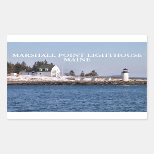 Marshall Point Lighthouse, Port Clyde Maine Rechteckiger Aufkleber