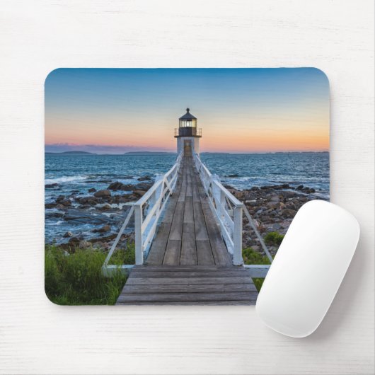 Marshall-Punkt-Leuchtturm am Sonnenuntergang Mousepad (Mit Mouse)