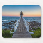 Marshall-Punkt-Leuchtturm am Sonnenuntergang Mousepad (Vorne)