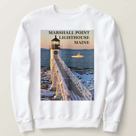 Marshall-Punkt-Leuchtturm, Maine-Sweatshirt Sweatshirt (Design vorne)