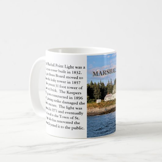 Marshall-Punkt-Licht, Tasse Hafen-Clydes Maine (Vorderseite Links)