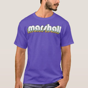 Marshall Retro Rainbow Typografie Faded Style T-Shirt