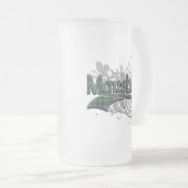 Marshall Tartan Grunge Mattglas Bierglas (VorderseiteRechts)