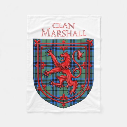 Marshall Tartan Scottish Kariert Lion Rampant Fleecedecke (Vorderseite)