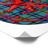 Marshall Tartan Scottish Kariert Lion Rampant Poster (Ecke)