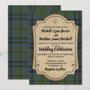 Marshall Tartan Wedding Einladung