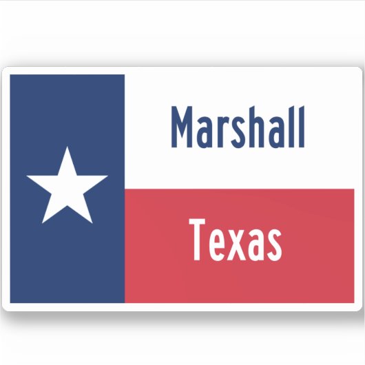 Marshall Texas Aufkleber (Vorderseite)