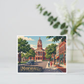 Marshall Texas Postkarte (Stehend Vorderseite)
