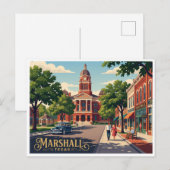 Marshall Texas Postkarte (Vorne/Hinten)