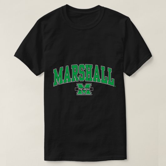 Marshall Thwäsche Herd Arch über schwarzen langen T-Shirt (Design vorne)