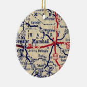 Marshall TX 1945 Karte Keramik Ornament (Rechts)