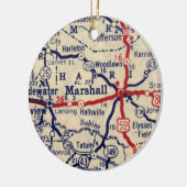 Marshall TX 1945 Karte Keramik Ornament (Links)