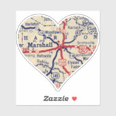 Marshall TX Aufkleber (Blatt)