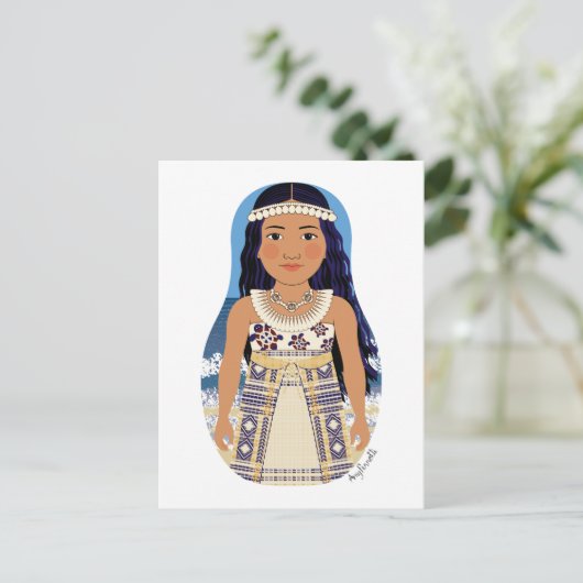 Marshallese Matryoshka Postcard Postkarte (Stehend Vorderseite)