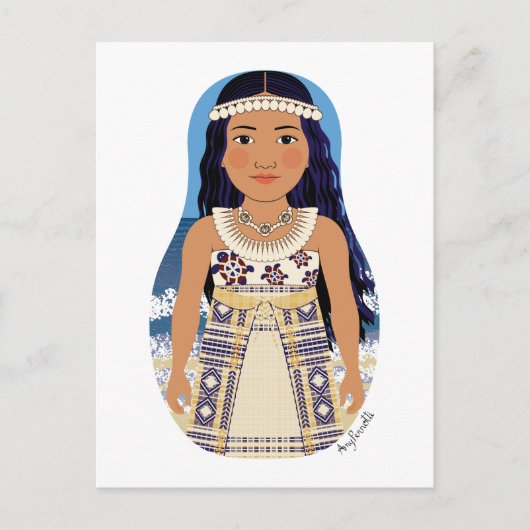 Marshallese Matryoshka Postcard Postkarte (Vorderseite)