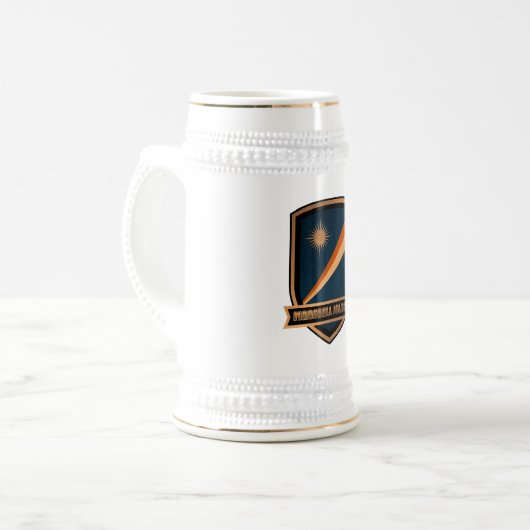 Marshallinseln Bierglas (Vorderseite Links)