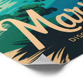 Marshallinseln Küstenillustration Reise Kunst Poster (Ecke)