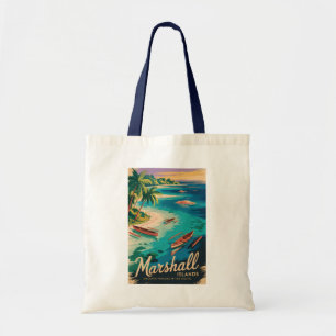 Marshallinseln Küstenillustration Reise Kunst Tragetasche